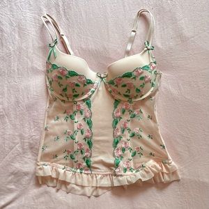Embroidered Floral Bustier